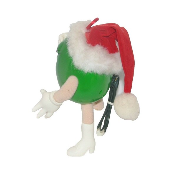M & M's Elco Motion-ette Animated Ornament Green Plugs into Lights Untested - Picture 4 of 4